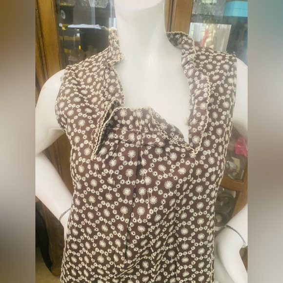 Shannon McLean Brown/Cream Eyelet Dress - Picture 2 of 6